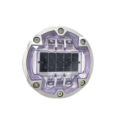 China IP68 Solar Inground Light Aluminium Shell 6 Screws Solar LED Road Studs For Traffic Safety for sale