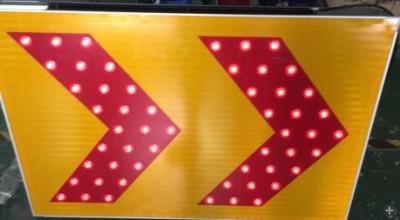 China RoHS Energy Saving IP65 Yellow Chevron Sign , Double Chevron Sign for sale