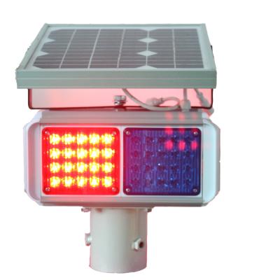 China Rohs Approvel 300mm Solar Powered LED Flashing Lights , Red And Blue Visor Lights for sale