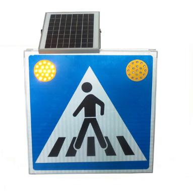 China Blue 5W 18V Solar Powered Pedestrian Crossing Lights For Traffic for sale