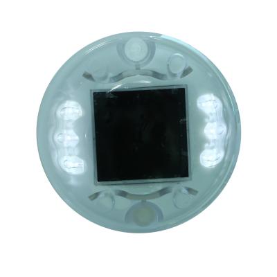 China White Round PC IP68 120mm Solar Powered Road Studs , Solar Pavement Marker for sale