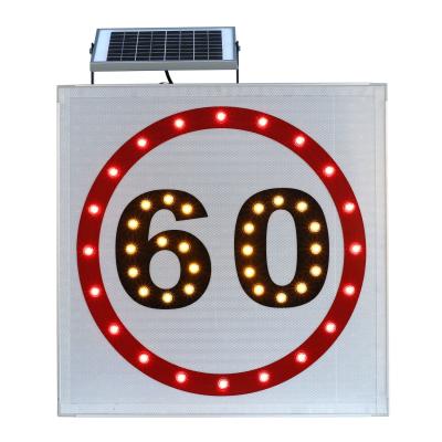 China Waterproof IP55 600mm Solar Powered Street Signs  , 60 Mph Speed Limit Sign for sale