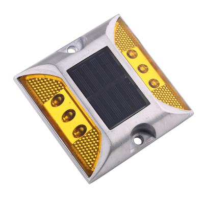 China Yellow Square 1.2V 600MAH Cat Eye Solar Light , Solar Raised Pavement Marker for sale