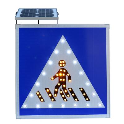 China 1000 Meters Solar Pedestrian Crossing Sign for sale