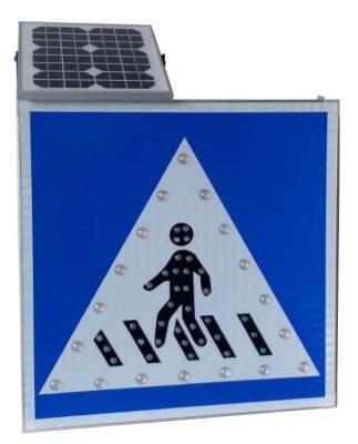 China Anti Corrosion 600mm 5mm LED Pedestrians Walking On Road Sign For Pavement for sale