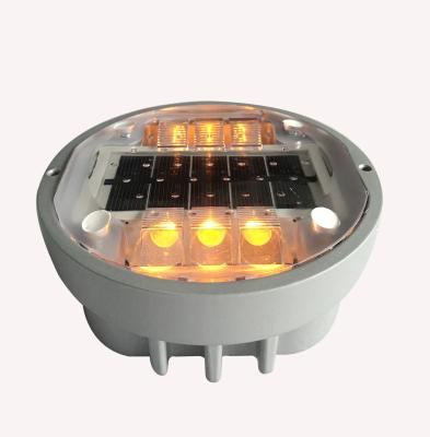 China Round Anti UV PC Dia 125mm LED Solar Ground Embedded Light For Safety for sale