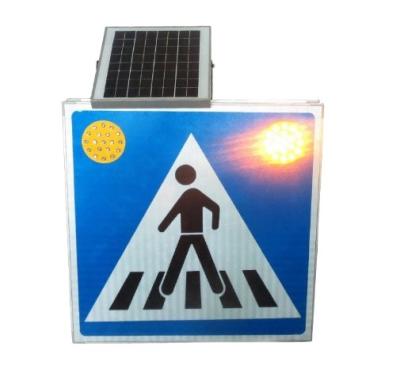 China High Luminance 5W 18V Solar Pedestrian Crossing Sign Easy Installation for sale
