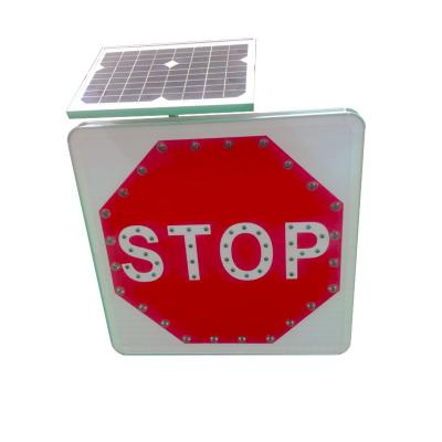 China RoHS Certified 5mm LED Solar Powered Traffic Signs For Safety for sale
