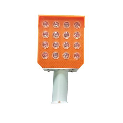 China 500MA UV Resistance PC Solar Powered Strobe Light , Orange Outdoor Solar Lights for sale