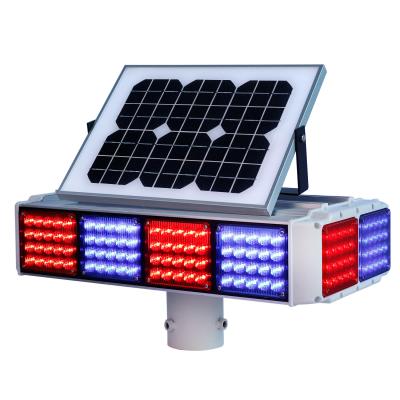 China LED RoHS Certified Anti UV PC Solar Powered Warning Lights Mono Crystallin for sale