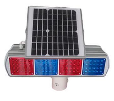 China Easy Installation 18V 12W Solar burst light for road safety Aluminum for sale