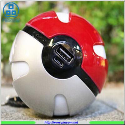 China Hot selling Pokemon ball 10000mah  power bank with night lighting for sale