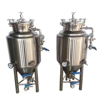 China 50L de aço inoxidável 304/316 GHO Mini Fermentador de cerveja com equipamento de fabricação de cervejas de poço lateral à venda