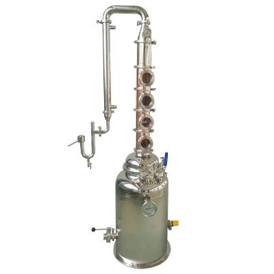 China GHO 100L Vodka Alcohol Distillation Equipment Made of SS304 and Red Copper Materials for sale