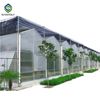 China anti aging 8mm agricultural clear polycarbonate greenhouse for sale