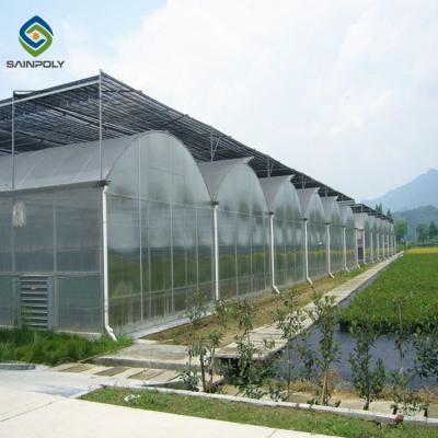 China Hydroponic 9.6m Multi Span Pc Greenhouse For Agriculture for sale