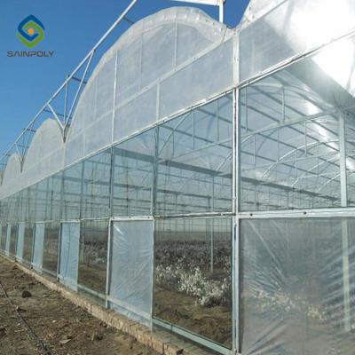 China 120km/H Multi Span Polycarbonate Aluminium Greenhouse With Irrigation System for sale