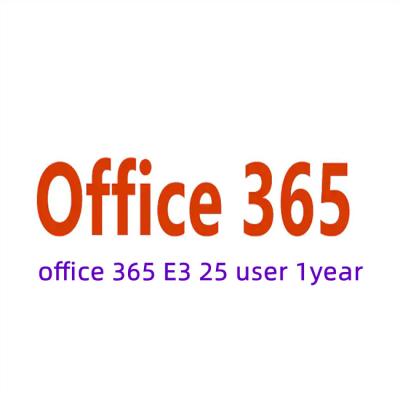 China Office 365 E3 Enterprise Subscription Key 1 Year 25 Users Online Key for sale
