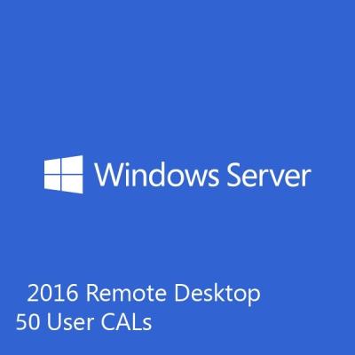 China RDS Remote Desktop Services For Windows Server 2016 50 User CAL Digital Key for sale