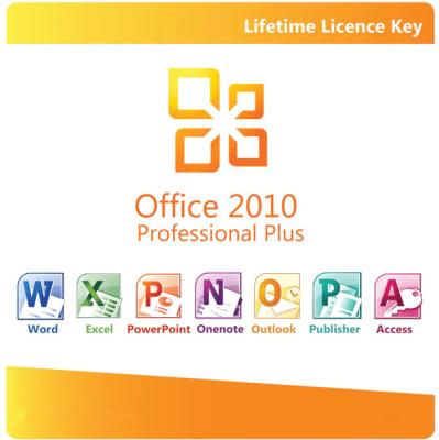 China Office 2010 Pro Plus 5 PC Genuine Product Key Software Licencia de por vida en venta