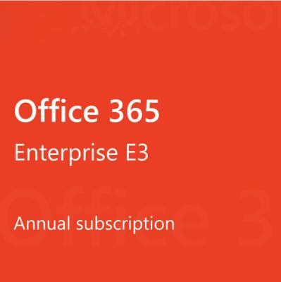 China Office 365 Enterprise E3 100 usuários Um ano chave de licença de assinatura Para PC/Mac à venda
