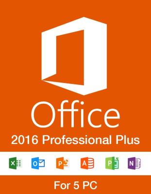 China Office 2016 License Key for 5 Users Lifetime Activation for Professional Plus Application for sale