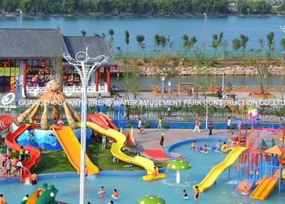 China Attractive Kids' Water Slides , Aqua Play Equipment Fiberglass Pool Slide for sale