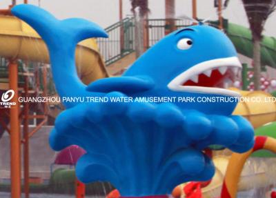 China Cartoon Whale Spray Play Equipment For Adults , 0.3 - 0.6m Water Depth for sale