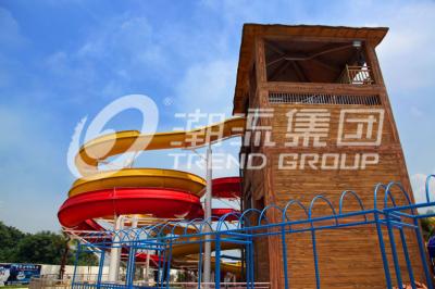 China Custom Water Slides For Big Outdoor Resort Spiral Water Park , ISO-9001 for sale