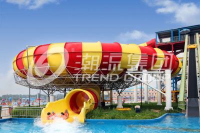 China Exciting Garden Water Slide , Giant Space Backyard Water Slides Red / Yellow for sale