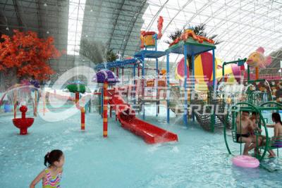 China Hotel Kids' Water Playground Indoor Waterparks with Fiberglass Mini - slide for sale