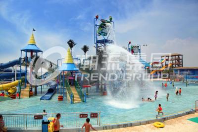 China Interactive Aqua Playground Water Slide Equipment Fun Theme Park for sale