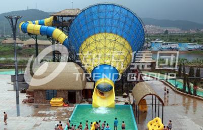 Китай Подгонянные водные горки семьи стеклоткани коммерчески для курорта, высоты 16м продается