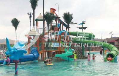 China Summer Outdoor Aqua Park Games FiberglassWater Park Attractions for Theme Park en venta