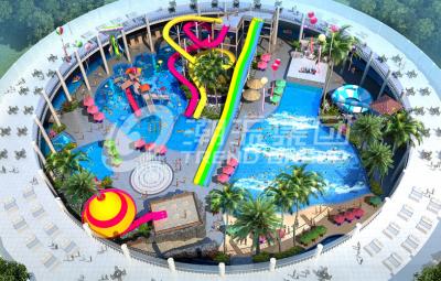 China Trend Hotspring Waterpark Project , Fiberglass Water Park Equipment  / Customized Aqua Park Project for sale