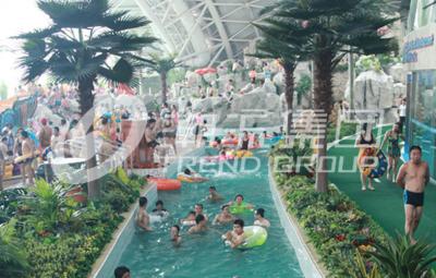 China Fiberglass Aqua Park Equipment For Hotel Lazy River , Family On Summer Vacation in Aqua Park for sale