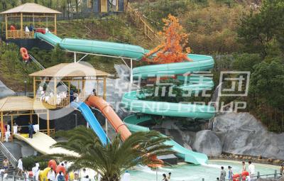 China Galvanized Carbon Steel Custom Water Slides Raft Slide , 6-8mm Slide Body for sale