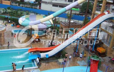 China Theme Park Fiberglass Water Slides , Plastic Custom Combined Water raft Slides for Water Park for sale