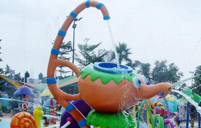 China Customized Fiberglass Flower Spray Park Equipment, Family Entertainment Water Game for sale