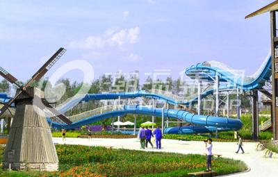 China Commercial Water Park Slide Fiber Glass Capacity 360 persons / h Water Roller Coaster for sale