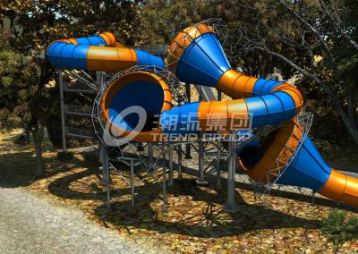 China Newest Amusement Waterpark Equipment Giant Fiberglass Constrictor Slide for Theme Water Park for sale