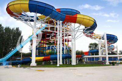 China Family Rafting Aqua Park Fiberglass Waterpark Slide 6 Person/time for sale
