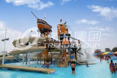 China Funny Aqua Playground Fun Water Slides Combination With Biggest Water Slide For Family for sale
