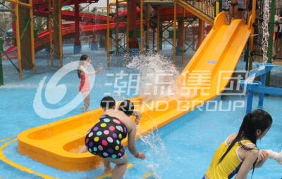 China Customized 3 Riders Kids' Water Slides Aqua Park Equipment , Pink / Orange / Blue for sale