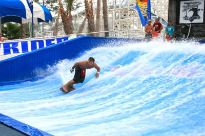 China Attraction Flowrider Water Ride , Waterproof Single Rider Wave Skid Board for sale
