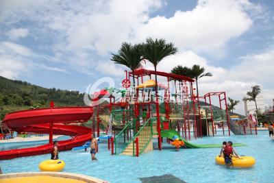 China Family Commercial Aqua Playground Fiberglass with Water Park Slides / Customized Water Park Equipemnt for sale