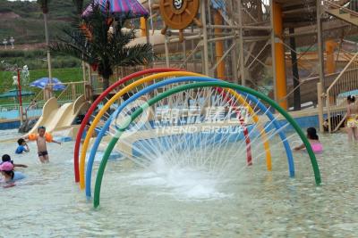 China Jogo do Aqua da porta do arco-íris, equipamento do parque do Aqua do pulverizador, estrutura do jogo das fontes para o parque da água das crianças à venda