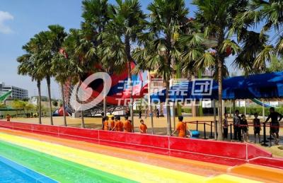 China OEM 3 Lanes Commercial Fiberglass Rainbow Water Slides For Aqua Park Equipment for sale