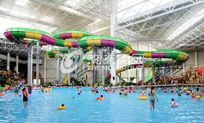 China Aquatic Playground Equipment , Large Water Slides Capacity for Family Fun in Big Water Park for sale