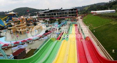 China Commercial FRP Fiberglass Rainbow Water Slides customized SGS ISO9001 for sale